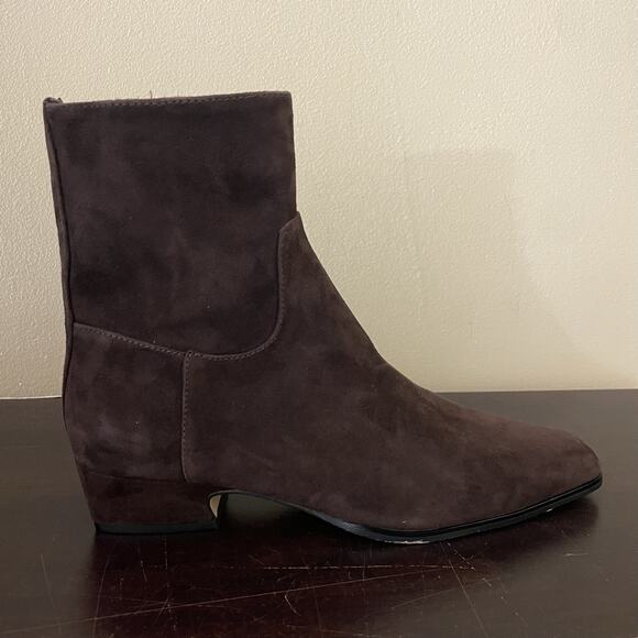 Steve Madden Women's Brown Suede Square Toe Ankle Boots - Picture 3 of 7
